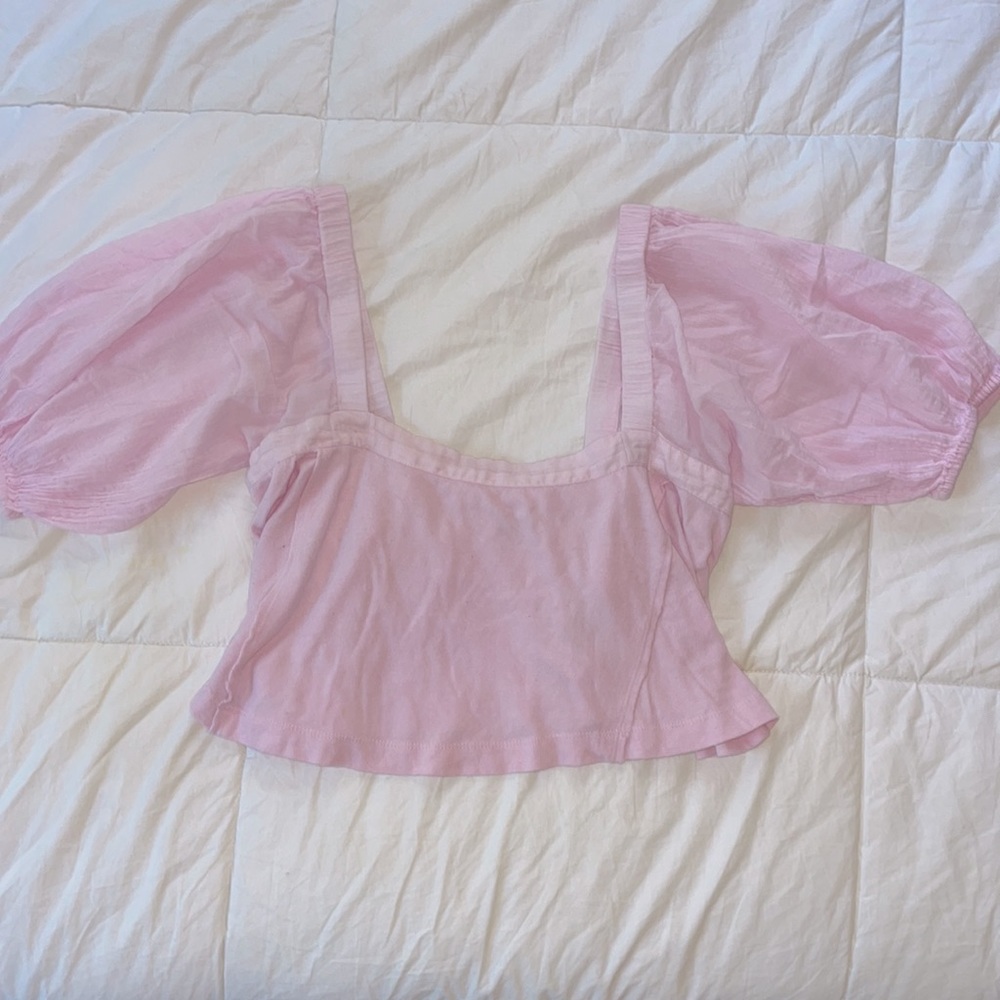 Urban Outfitters Puffy Sleve Crop Top
